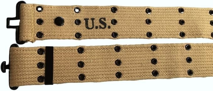 WW2 US Army Military Cotton Canvas Belt Webbing with U.S Army First Aid Pouch gallery
