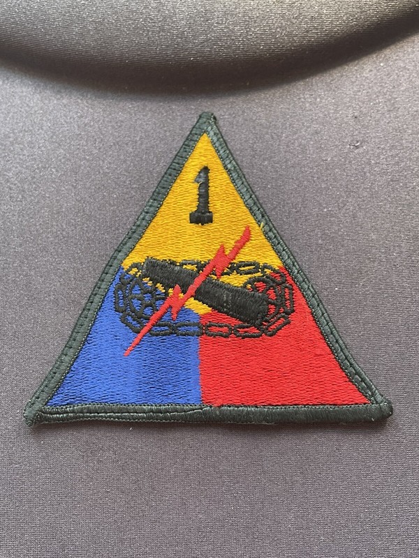 US Army 1st Armored Division Shoulder Patch “Old Ironsides” 3 1/2” x 3 1/4”