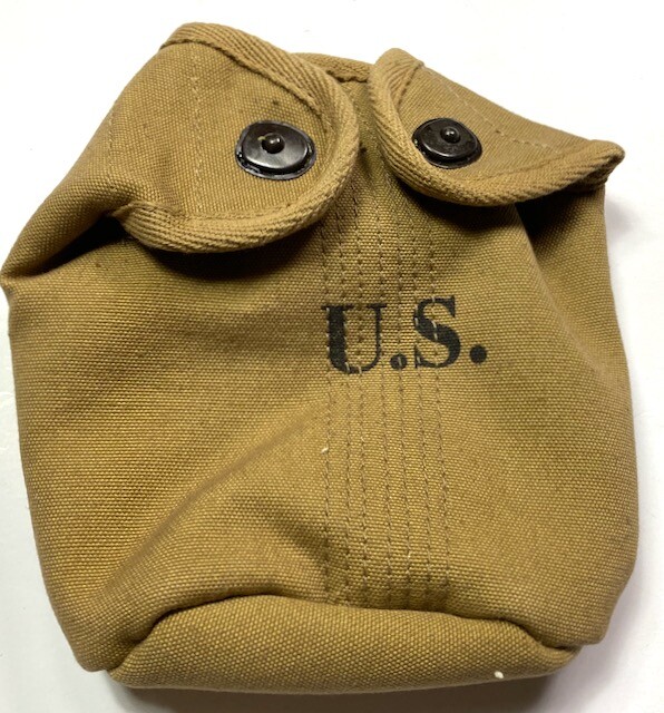 WWII US ARMY INFANTRY M1942 CANTEEN CARRY COVER-OD#3 KHAKI