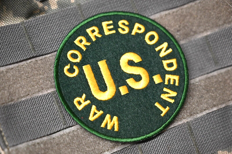 WWII US WAR CORRESPONDENT JOURNALIST iron-on/sew-on OD INSIGNIA PATCH (REPO)