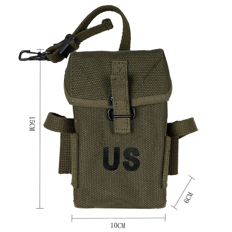 2PCS WW2 WWII US ARMY VIETNAM WAR M1956 LONG TYPE AMMO POUCH AND 1ST AID GEAR gallery