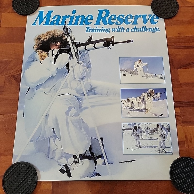 2 Marine Reserve Training With A Challenge Poster