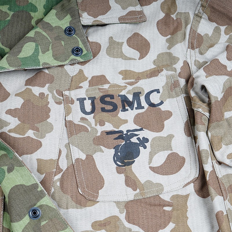 WW2 US USMC HBT Pacific camouflage Uniform Army Set Cotton (NO shoes,NO Helmet） gallery