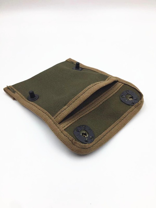 KOREAN WAR US ARMY KHAKI FIRST AID POUCH WITH HOOK Compass Bag Coin Purse Green gallery