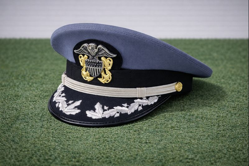 US Senior officer Crusher Hat WW2 Naaval Officer Cap Gray Clour All sizes gallery