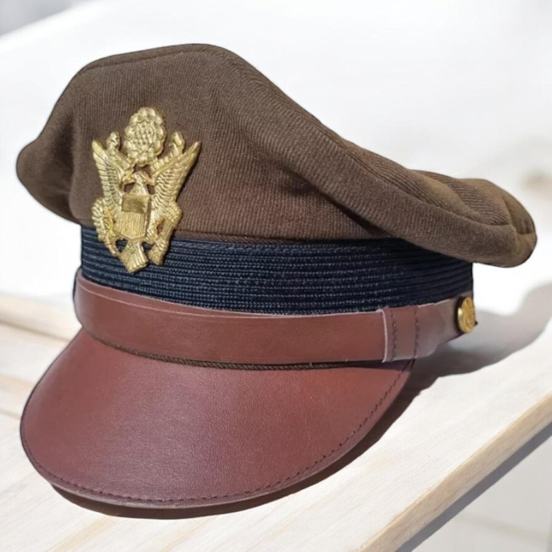 U.S. WWII Officer Visor Crusher Cap Replica – All Size Available