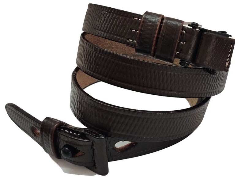 WWII GERMAN K98 98K LEATHER RIFLE CARRY SLING Dark Brown Mauser gallery