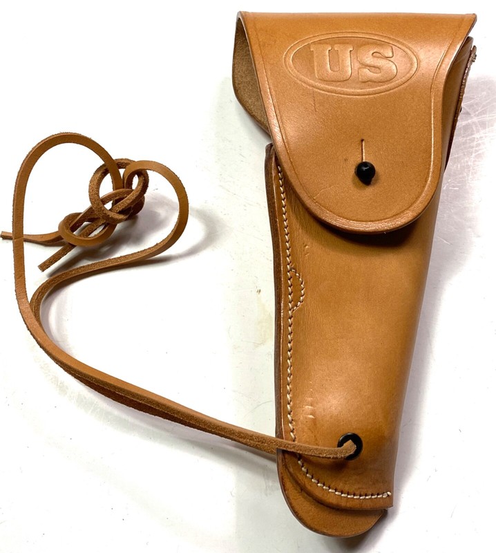WWII US ARMY INFANTRY M1942 M1911 M1911A1 .45 PISTOL HOLSTER-RAW LEATHER