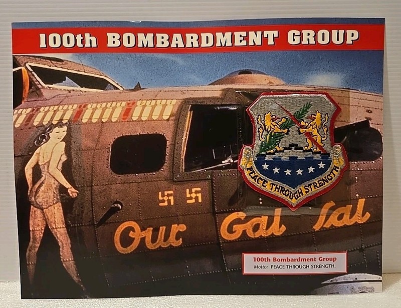 WWII Emblems Of Air War Patch 100th Bombardment Group “Peace Through Strength”