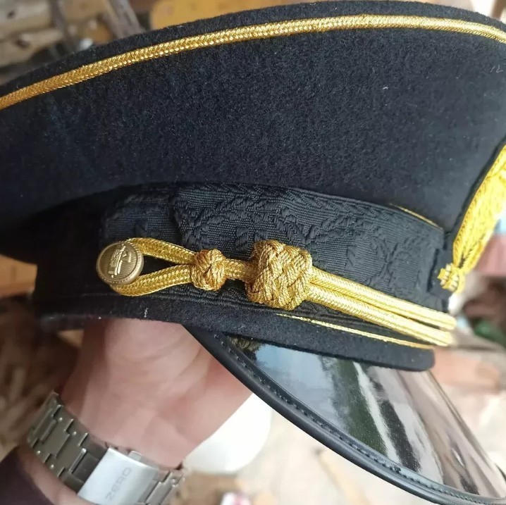 WW2 Italian M1895 Fascist Officer Military Visor Cap | Reproduction Uniform Peak gallery