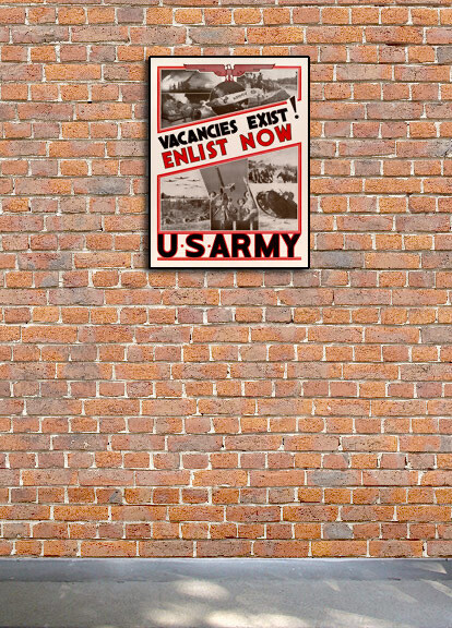 1940s “Enlist Now! U.S. Army” WWII Recruiting Propaganda War Poster - 24x32 gallery