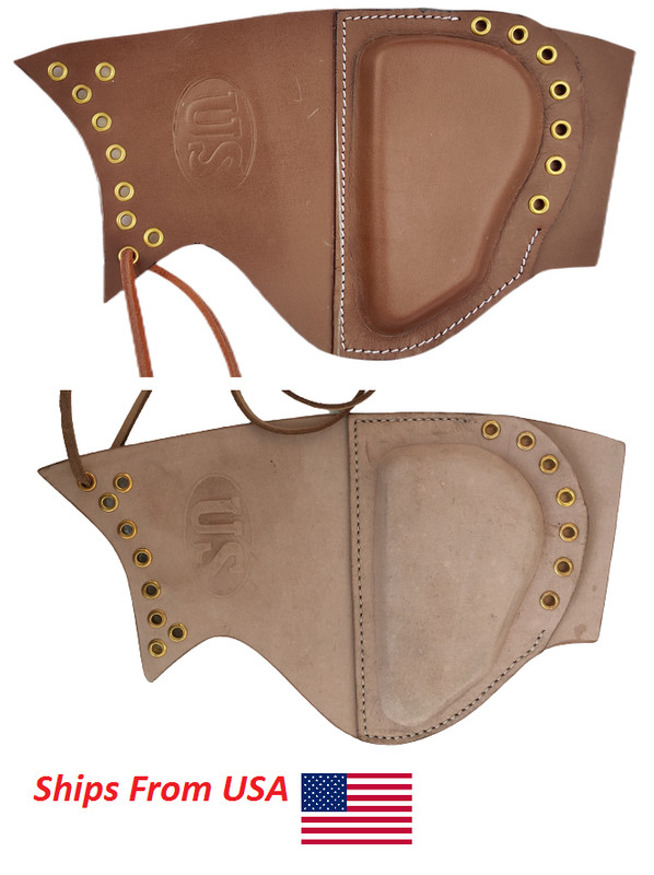 U.S. Garand Rifle Leather Sniper Rifle Cheek Pad – Brown & Natural