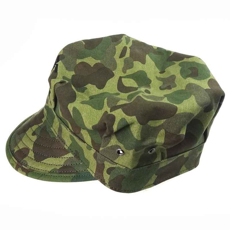 WWII US HBT Utility Cap Vintage USMC Pacific Camo Marine Corps Field Hat Size 62 gallery