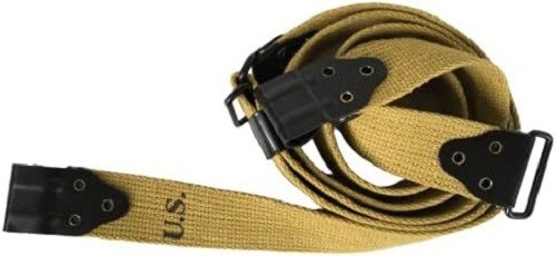 Khaki Thompson Triple 3 Magazine Belt Holster & M1903 Kerr Sling-WWII Canvas Set gallery