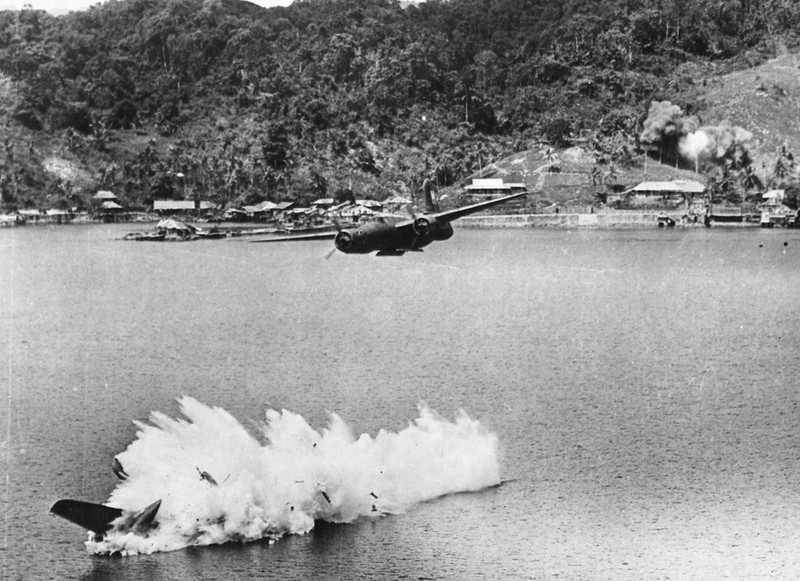 B&W WWII Photo USAAF A-20 Havoc Crash Pacific WW2 World War Two