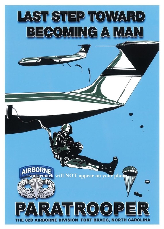 11×14 World War 2 Paratrooper Recruitment Poster PHOTO 1944US Army 82nd Airborne