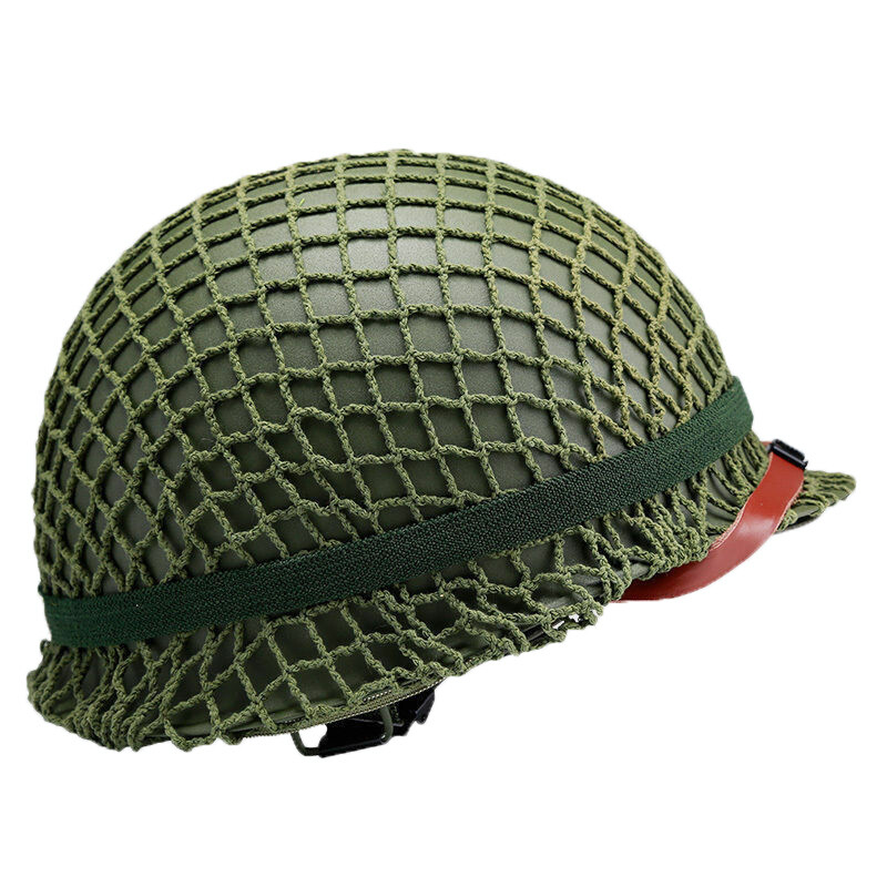 WWII US Army Paratrooper Helmet Cover Cotton Camouflage Net for M1 Helmet