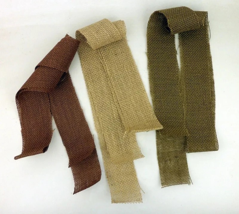 WWII US ARMY MILITARY M1 HELMET CAMOUFLAGE BURLAP STRIP LINEN 3colour ,NO HELMET gallery