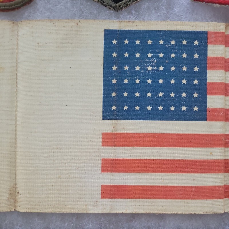 RARE WW2 Invasion Flag Armband ORIGINAL WITH PATCHES AND GLIDER/JUMP WINGS gallery