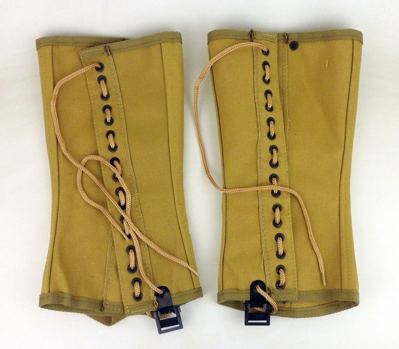 PAIR CANVAS LEGGINGS WWII WW2 US USMC ARMY SOLDIER M1938 LEG WRAPPINGS GAITERS gallery