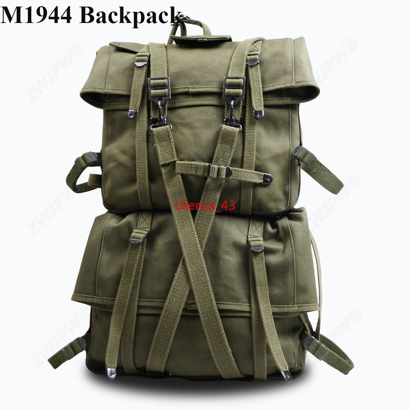 USMC M1944 Combination Backpack Set W/ Strap Canvas Green Replica Outdoor Bags