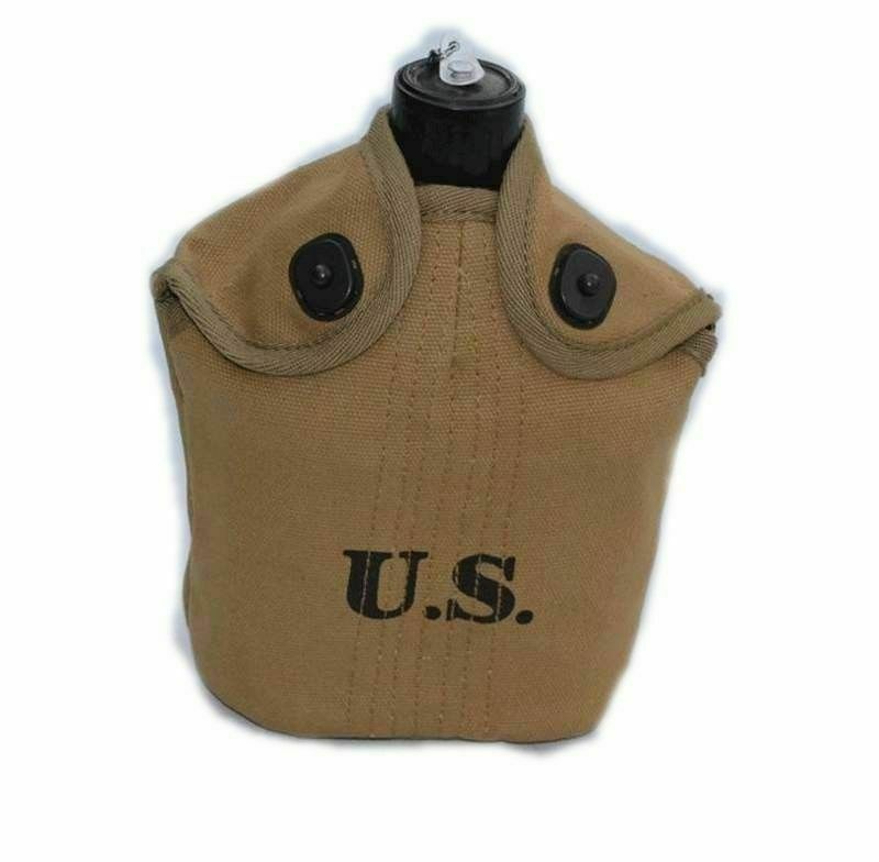 WWII US MILITARY ARMY USMC 1918 SOLDIER CANTEEN ACA SET WITH COVER