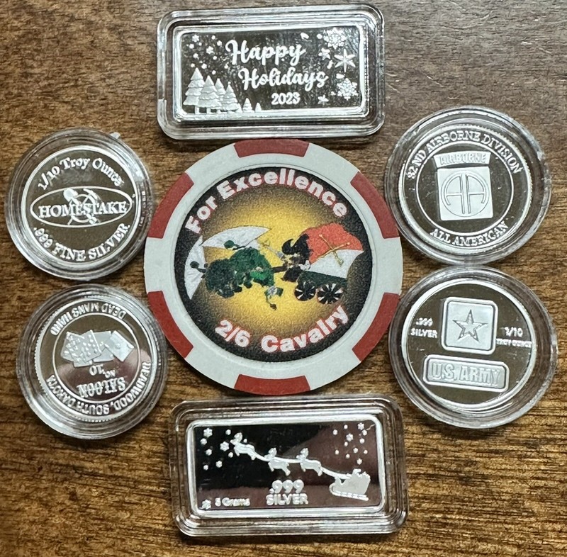 82nd Airborne Division "All American" 1/10th oz Proof silver coin in capsule gallery