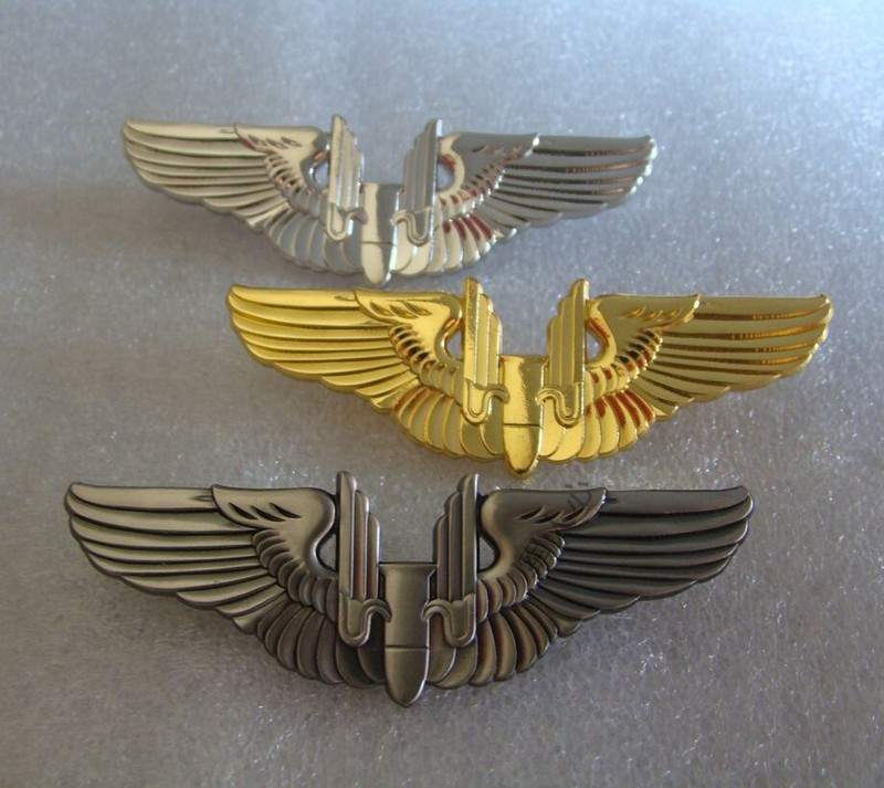 THREE WWII US ARMY AIR FORCE USAAF AERIAL GUNNER WINGS BADGE PIN MILITARY GIFT