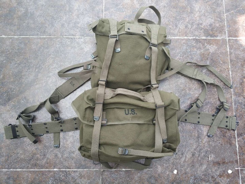 VIETNAM WAR USMC US ARMY M1945 FIELD BACKPACK FULL SET 1:1 COMBAT KNAPSACK