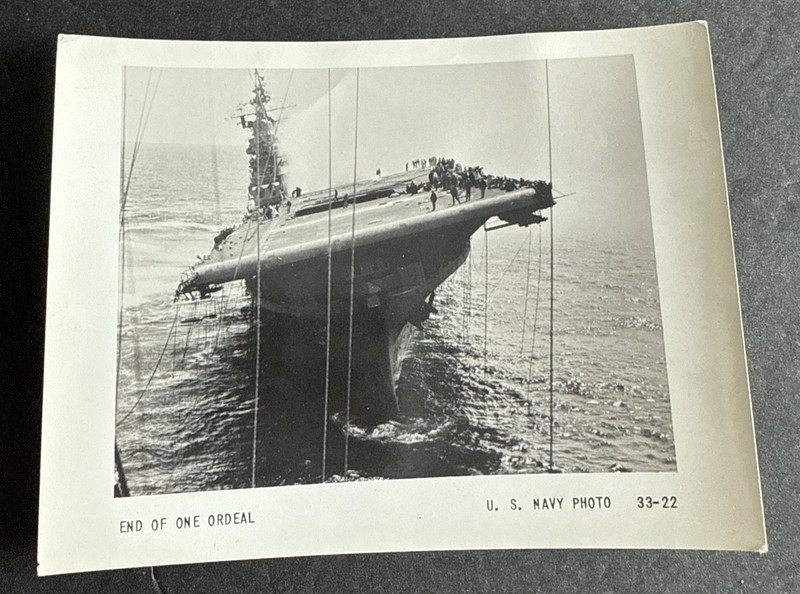 Photo: World War 11 U.S. NAVY 33-22, End of Ordeal