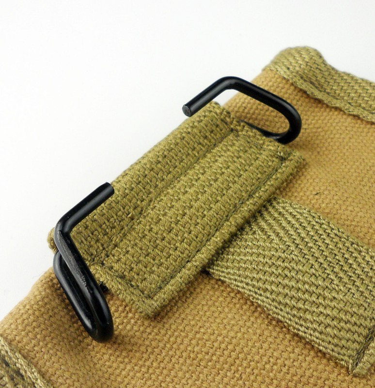 WWII U.S. Army Military Compass Pouch Case Holder Canvas Metal Clasp gallery