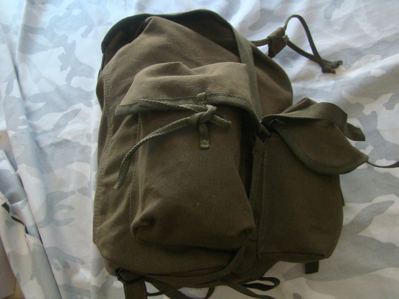GREEN WW2 US Model.Haversack Canvas Field Bag Army Backpack Large gallery
