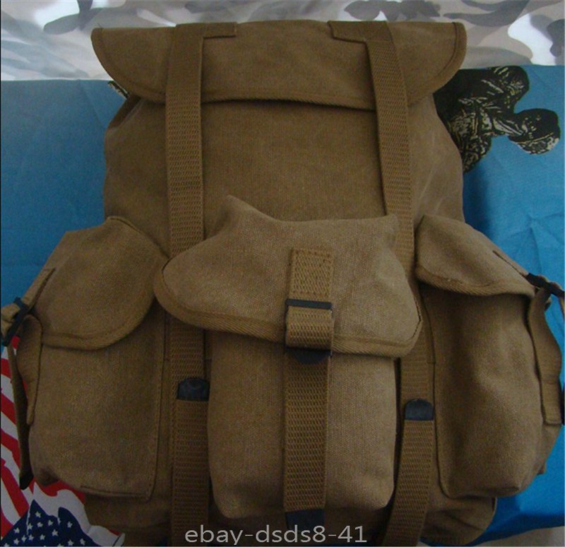 WWII WW2 US MILITARY BACKPACK POUCH ARMY MUSETTE M14 MILITARY HAVERSACK LINEN