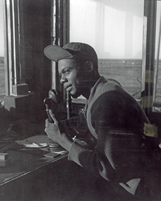 Tuskegee Airmen Control Tower 301st Italy March 1945 8×10 World War II WW2 Photo