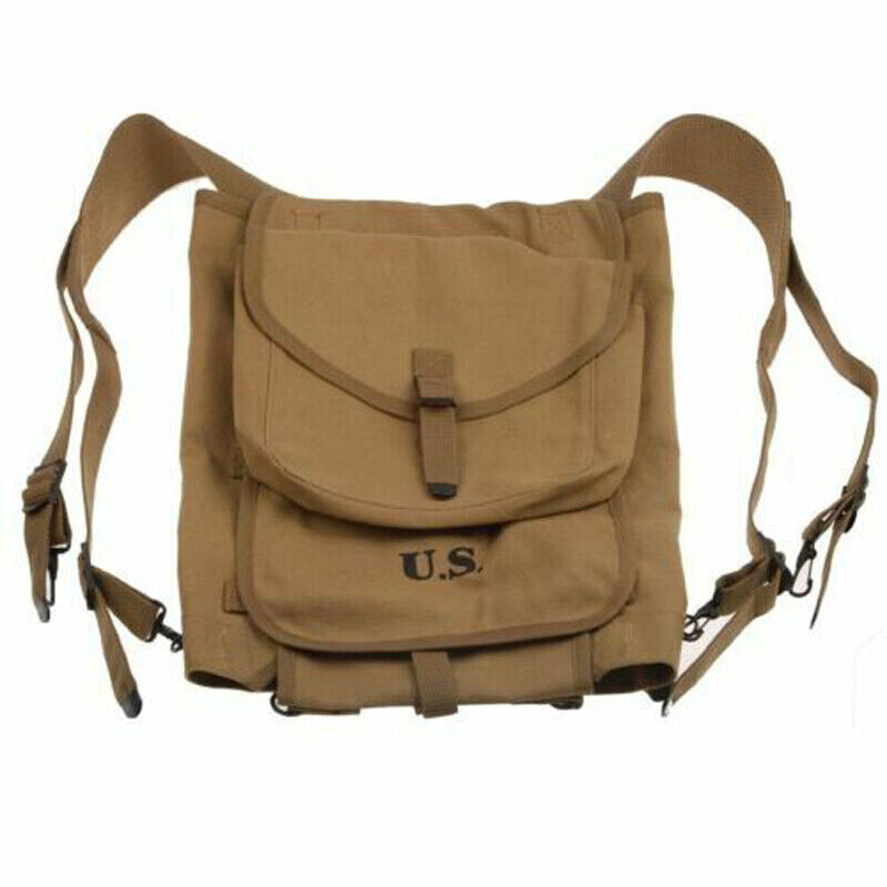 WW2 WWII US ARMY M1928 FIELD HAVERSACK KNAPSACK CANVAS BACKPACK EQUIPMENT gallery