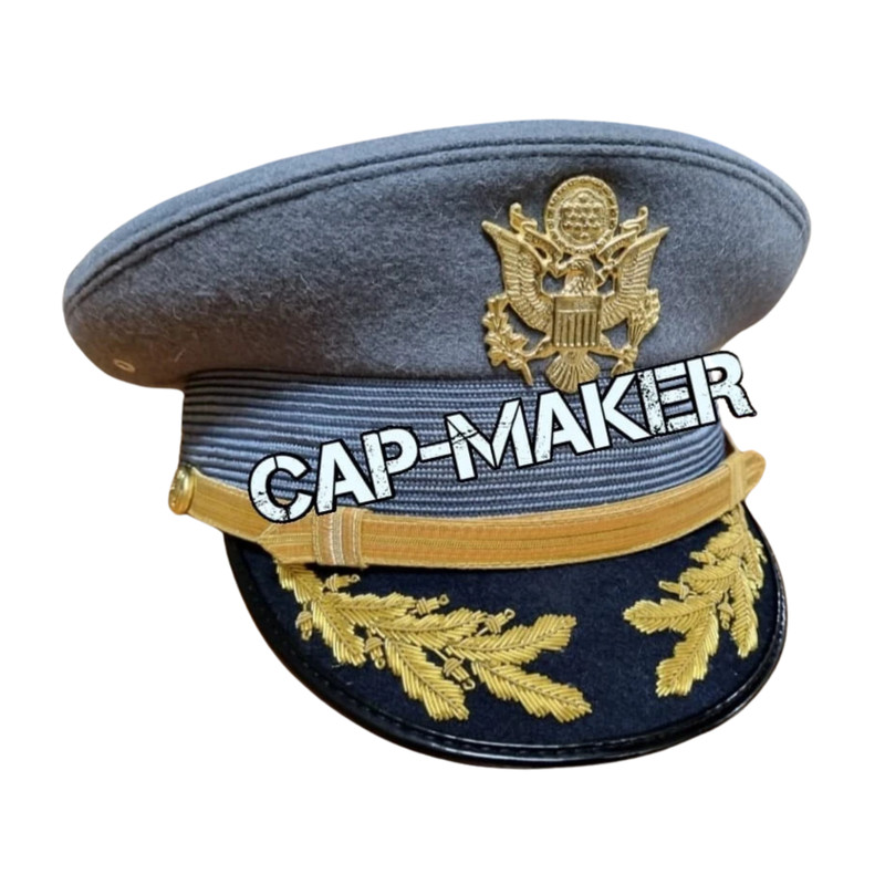 Replica US Army Field Grade Officer Service Dress grey wool Hat Cap All Sizes gallery