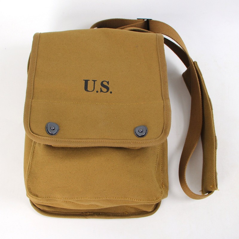 WW2 US Army Map Case Bag Canvas Shoulder Strap New Made Repro Field Pack gallery