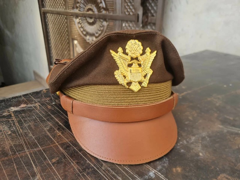 WW2 US Army Aircorps Military Officers Pilots Visor Crusher Hat Cap gallery