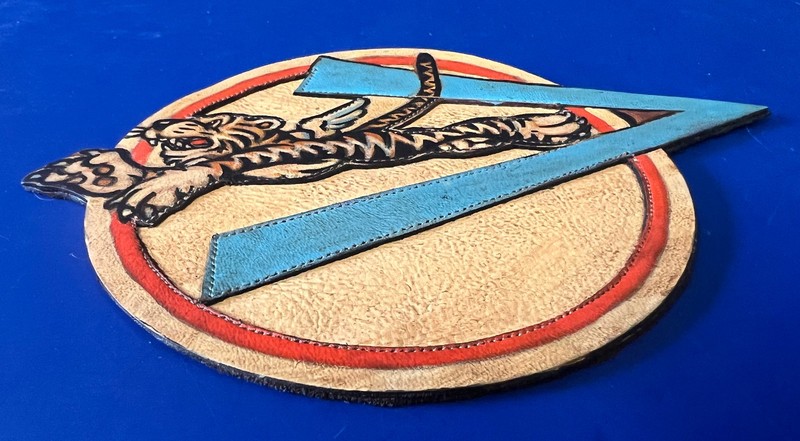 A.V.G. FLYING TIGERS 23RD FTR. GRP. LAYERED LEATHER PATCH gallery