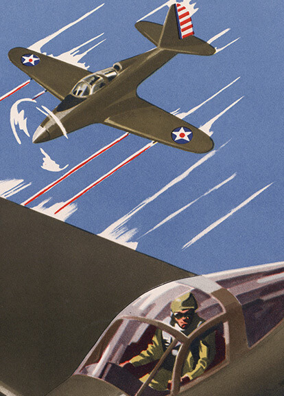 1940s “Keep ‘Em Firing” WWII Historic Air Corps War Poster - 18x24 gallery