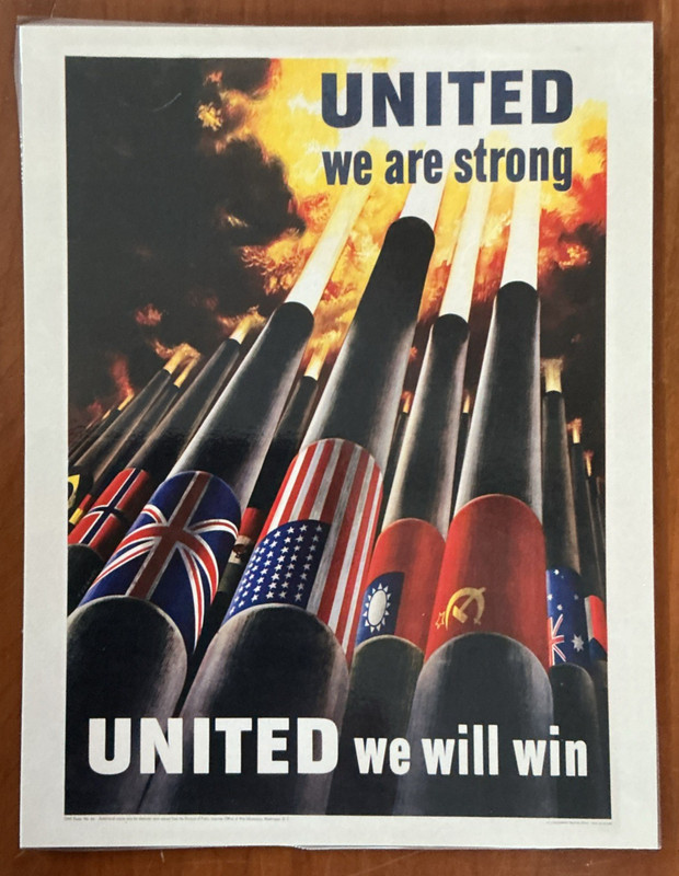 Lot of 4 Laminated WWII Posters 8x10 WW2 (B) gallery