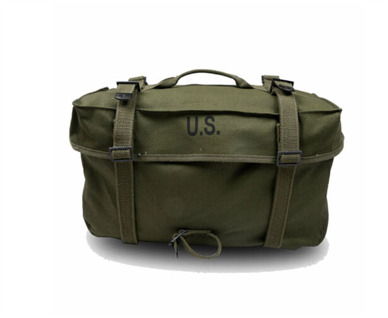 World War II US Army Green M1945 Haversack Military Backpack Set X Strap Set gallery