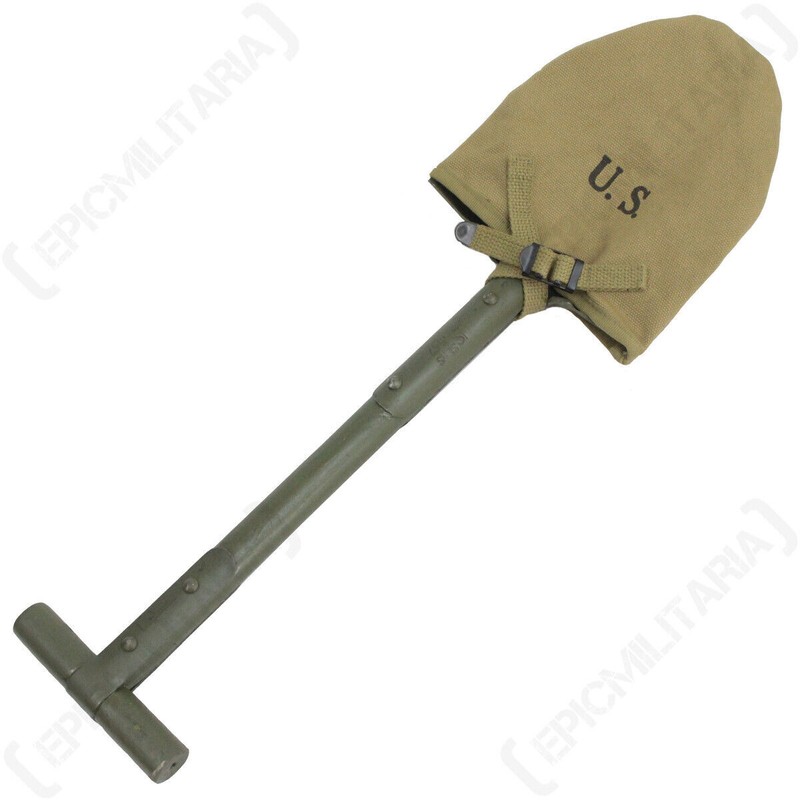 WW2 Reproduction American M1910 Shovel and Canvas Cover
