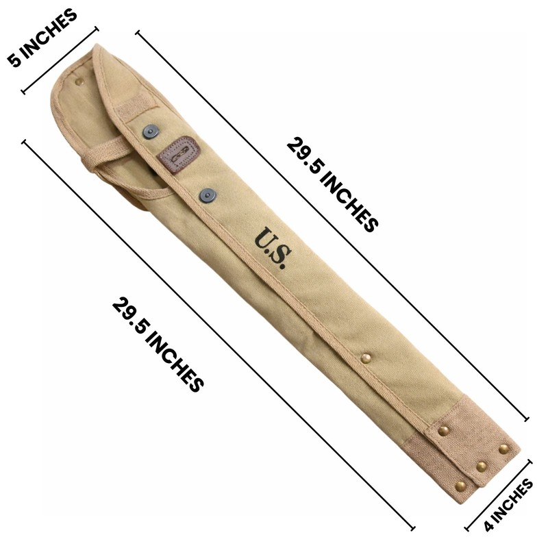WWII M1 Carbine Canvas Scabbard Holster Khaki U.S. Marked Tactical Reproduction gallery