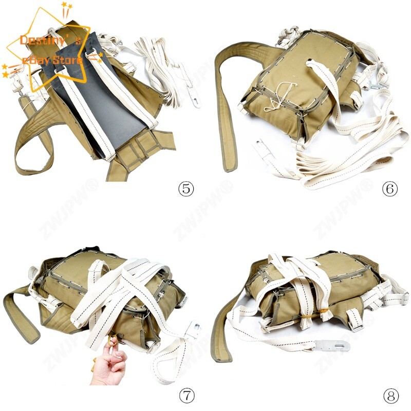 US WW2 Army Replica Airborne T-5 Parachute Parachute Bag D-DAY Paratroopers Set gallery