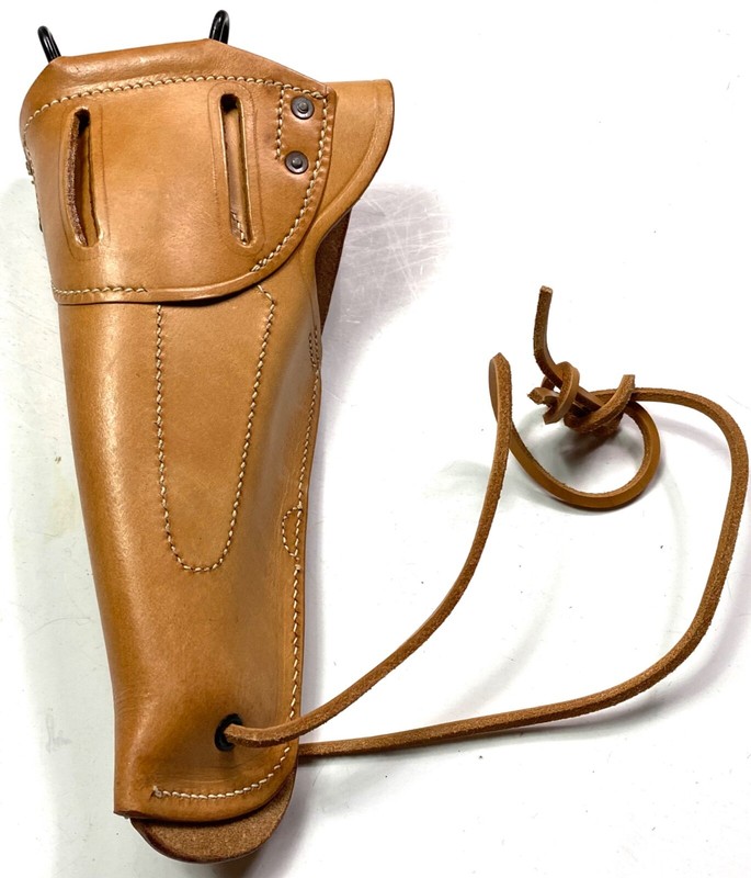 WWII US ARMY INFANTRY M1942 M1911 M1911A1 .45 PISTOL HOLSTER-RAW LEATHER gallery