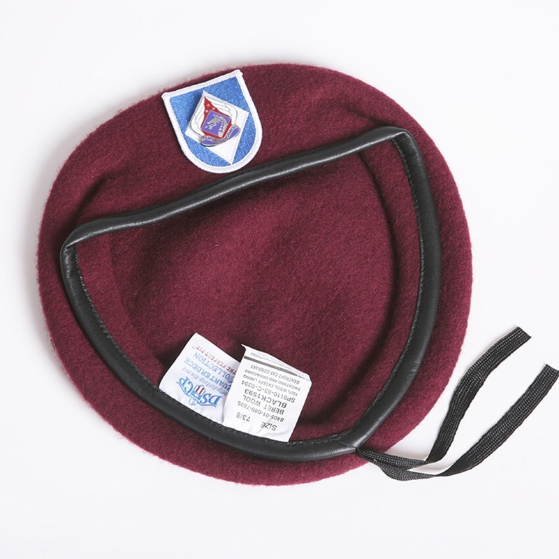 US ARMY 18TH AIRBORNE CORPS INFANTRY RED WOOL BERETS MILITARY HAT gallery