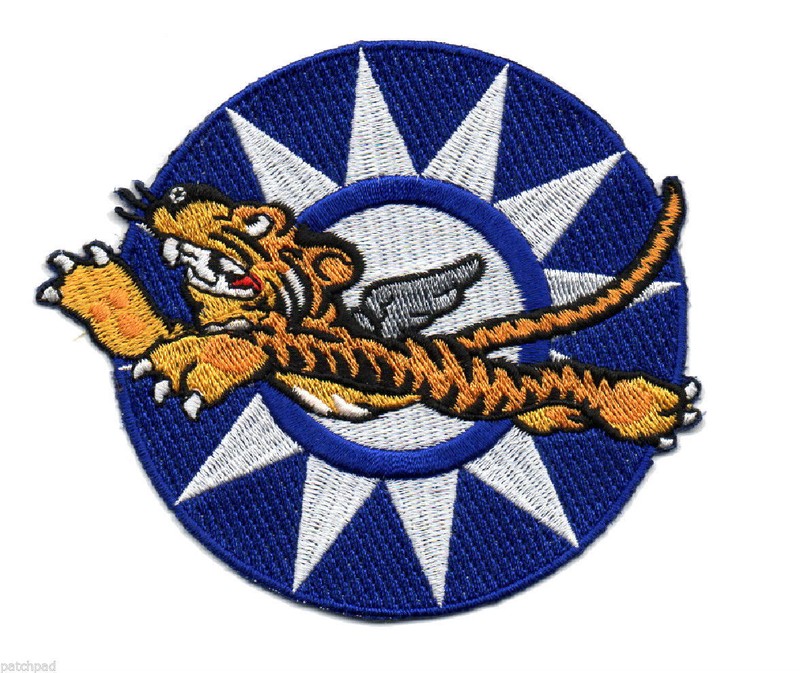 LEGENDARY HISTORICAL WWII US ARMY AIR FORCE AVG SSI: Flying Tigers Leaping Tiger
