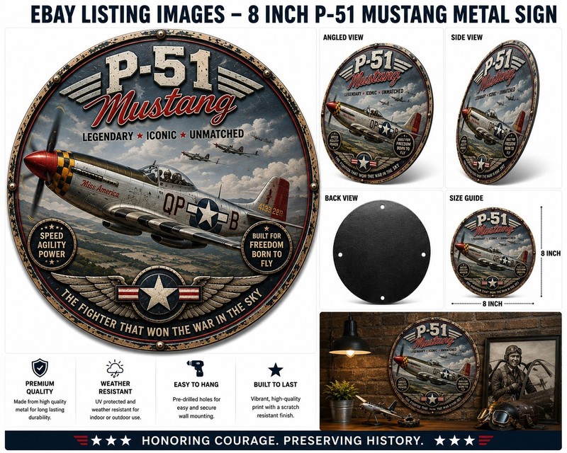 P51 Mustang Metal Sign gallery