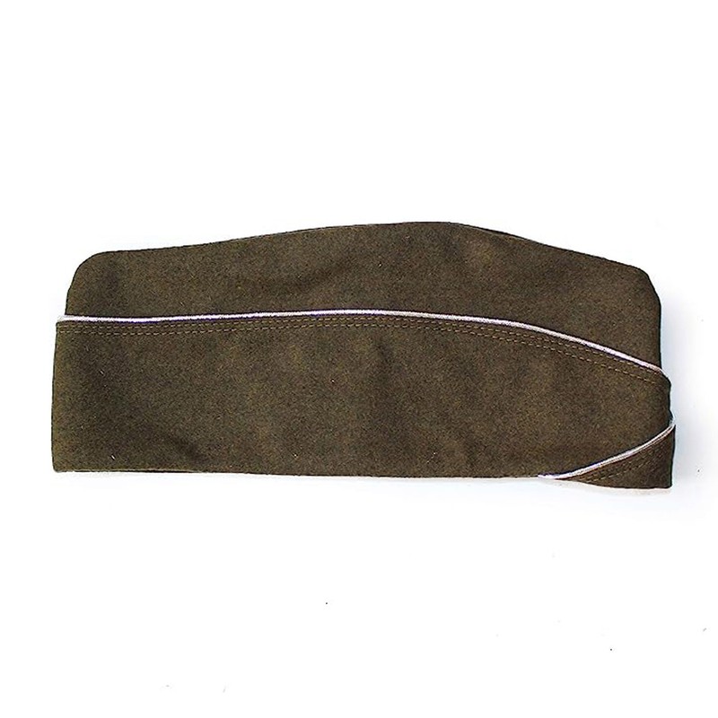 WWII US Airborne Officer Cap Silver Piping Wool Hat Size 7 3/8 New Made Repro
